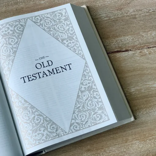 an open book with the words old testament on it